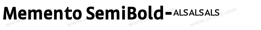 Memento SemiBold字体转换